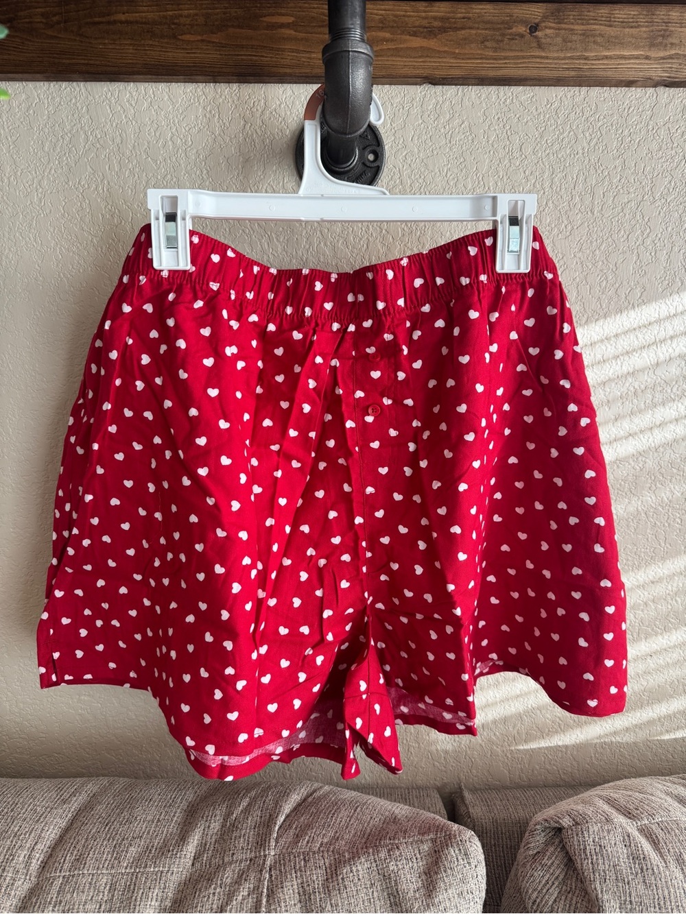 wild fable Red Heart-Print Women's Sleep Shorts